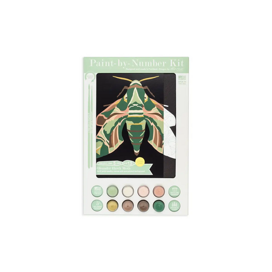 Paint by Number Kit - Oleander Hawk Moth - 8x10 - Elle Crée