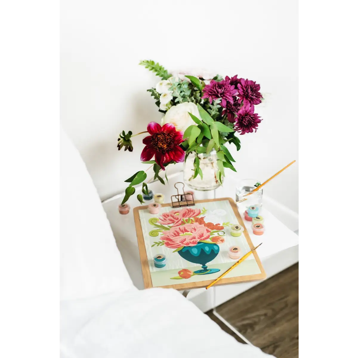 Paint by Number Kit - Peonies in Vase - Elle Crée