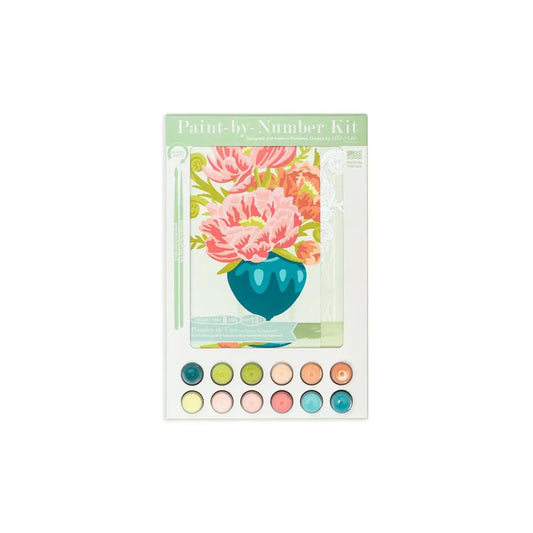 Paint by Number Kit - Peonies in Vase - Elle Crée