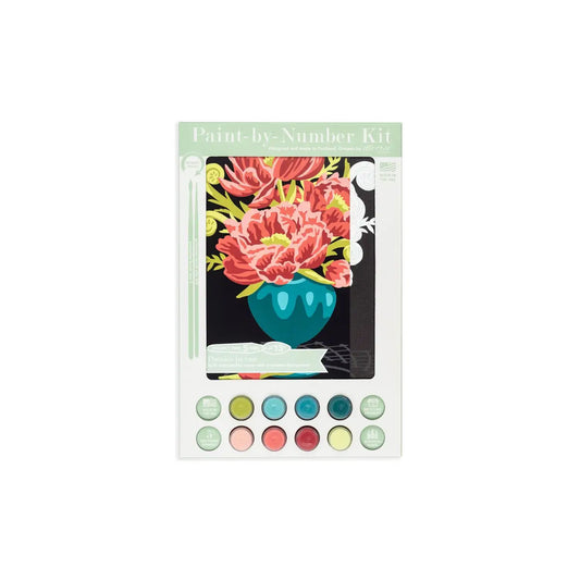 Paint by Number Kit - Peonies in Vase - 8x10 - Elle Crée