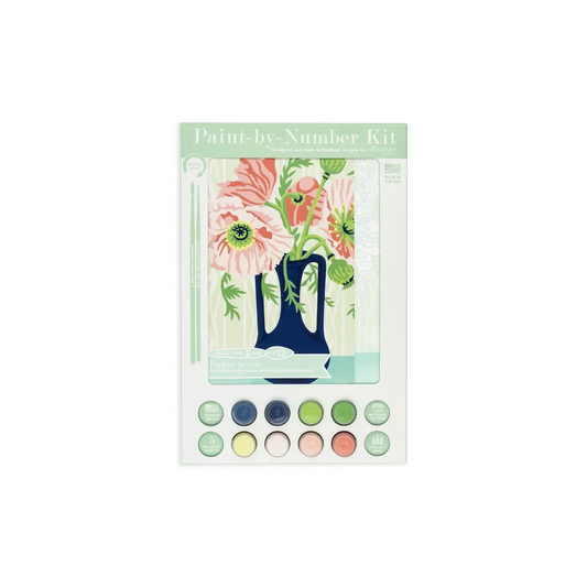 Paint by Number Kit - Poppies in a Vase - Elle Crée