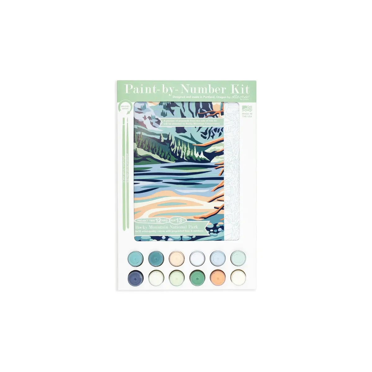 Paint by Number Kit - Rocky Mountain National Park - Elle Crée