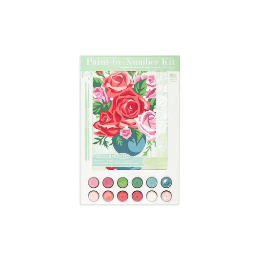 Paint by Number Kit - Roses in Vase - Elle Crée
