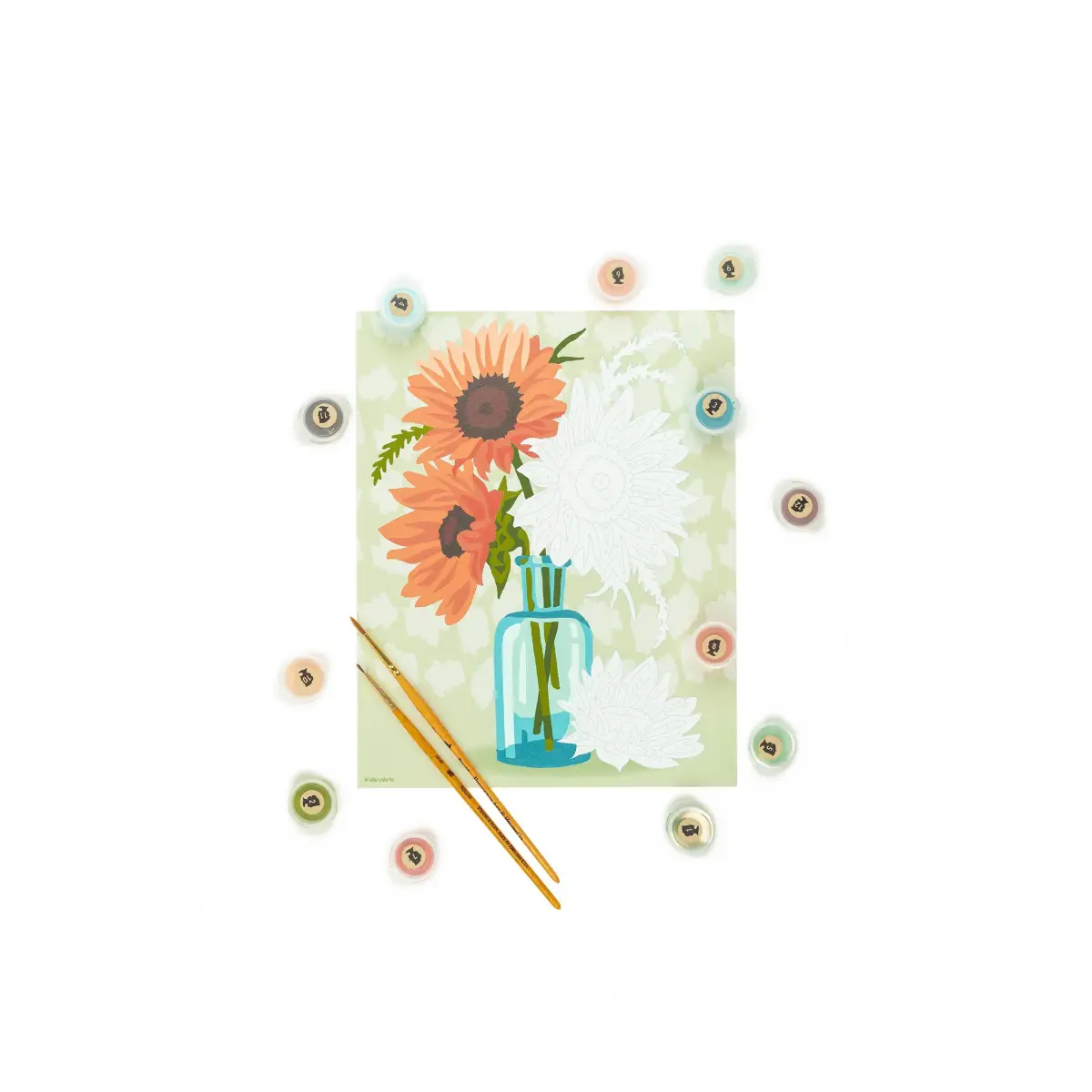 Paint by Number Kit - Sunflowers in Vase - 8x10 - Elle Crée