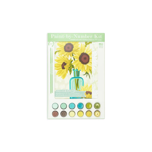 Paint by Number Kit - Sunflowers in Vase - 8x10 - Elle Crée