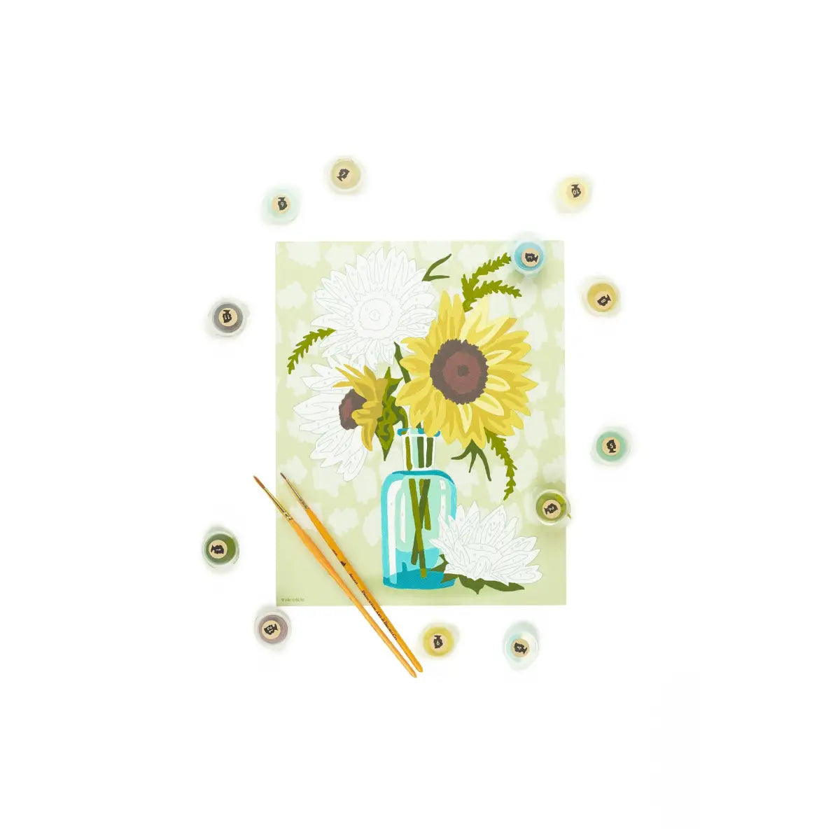 Paint by Number Kit - Sunflowers in Vase - 8x10 - Elle Crée
