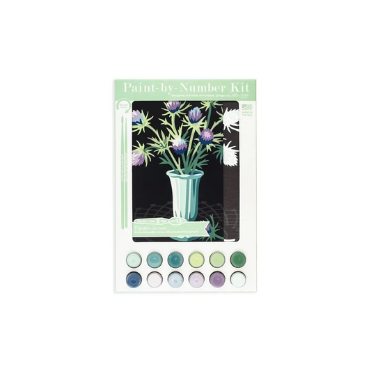 Paint by Number Kit - Thistles in Vase - 8x10 - Elle Crée