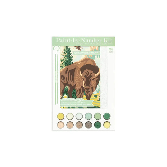 Paint by Number Kit - Yellowstone National Park - American Bison - Elle Crée