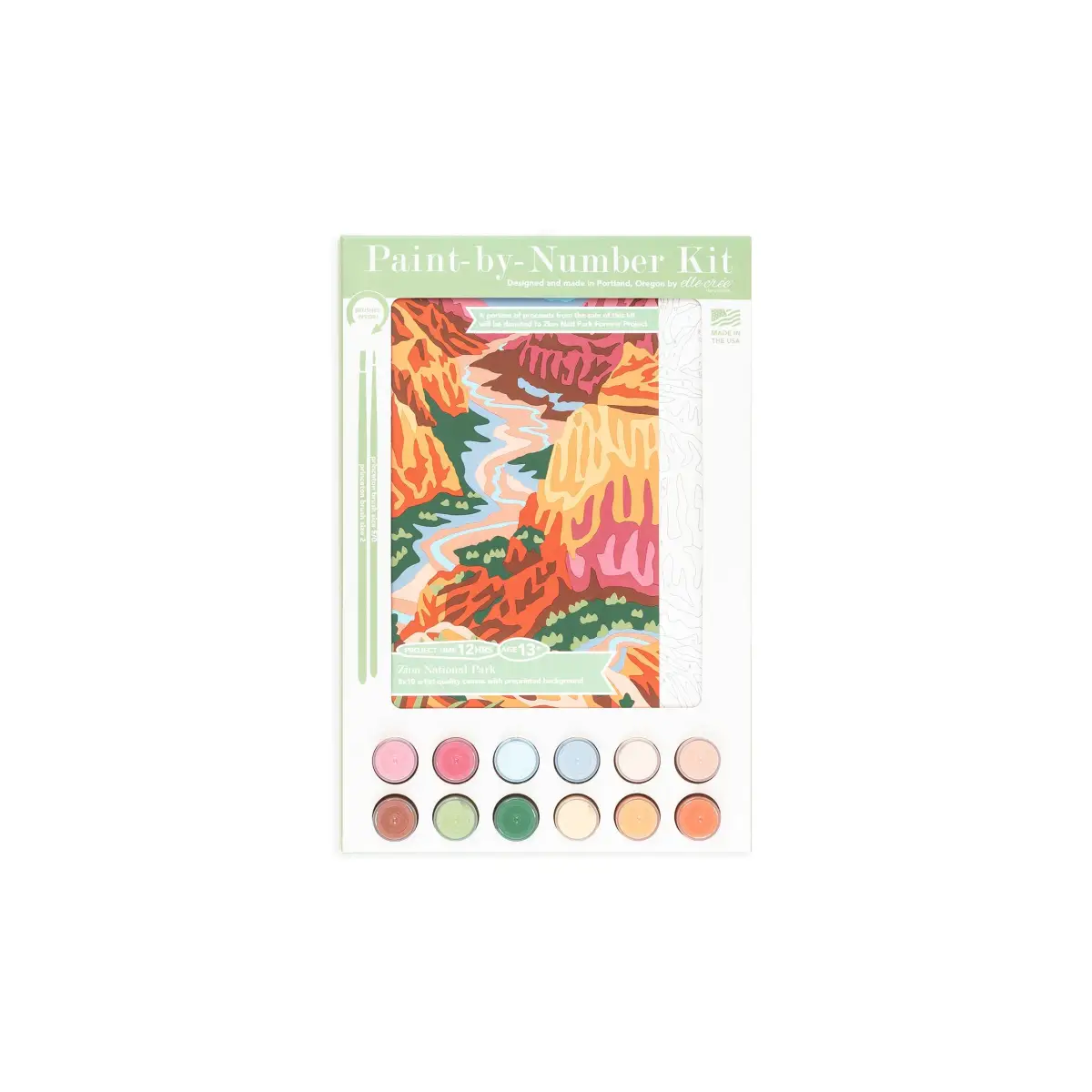 Paint by Number Kit - Zion National Park - Elle Crée