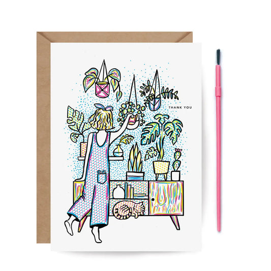 Paint with Water Greeting Card - Plants - Inklings Paperie