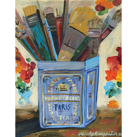 Postcard - Paintbrushes - Carpe Diem Papers
