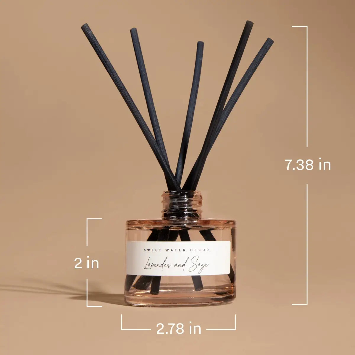 Palo Santo Patchouli Tinted Glass Jar Reed Diffuser - Sweet Water Decor