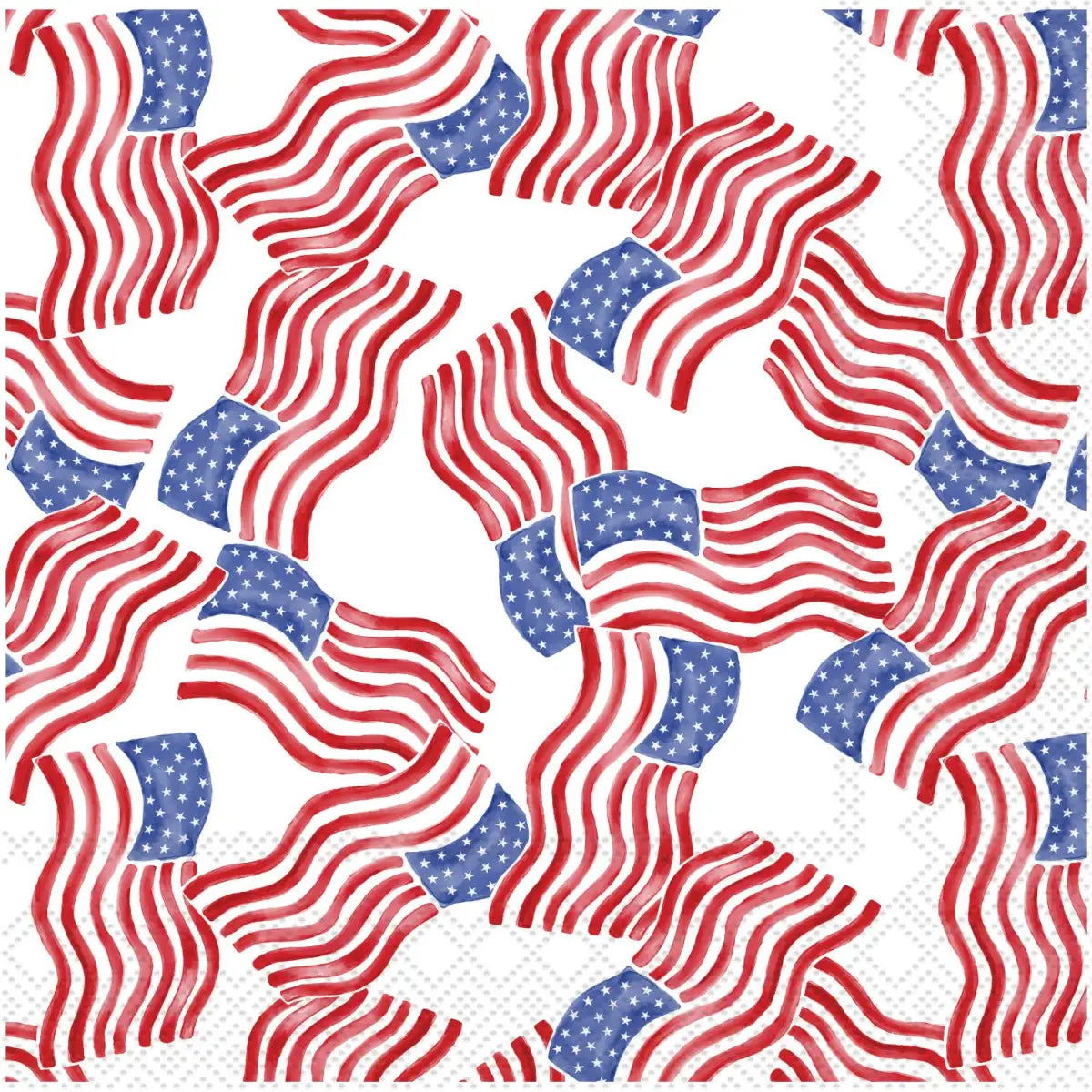 Paper Cocktail Napkins - Patriotic Stars & Stripes - 20 Ct - Boston International
