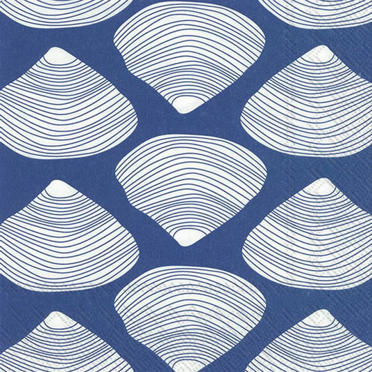 Paper Cocktail Napkins - Blue Clamshell - Boston International