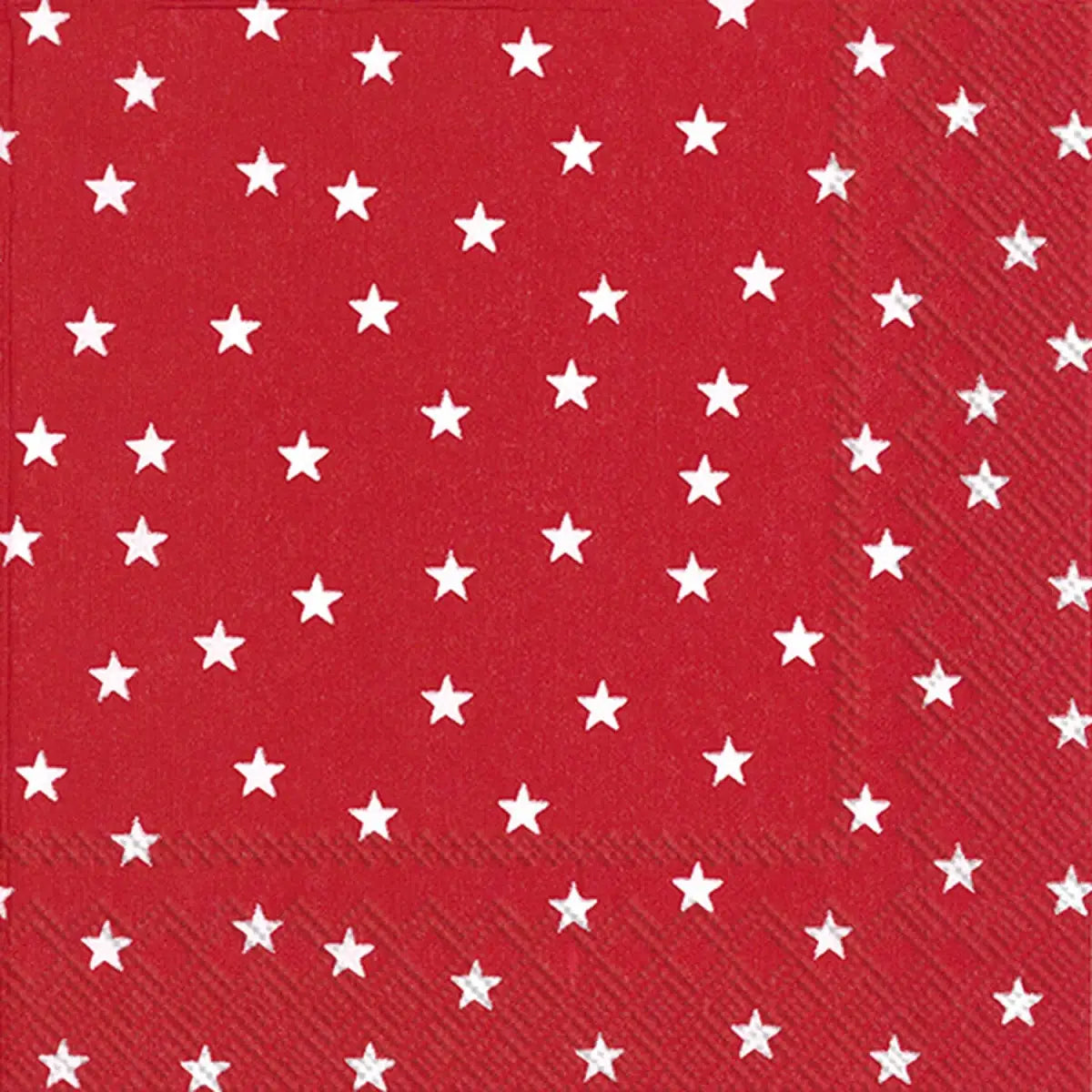 Paper Cocktail Napkins - Little Stars - Red Patriotic - 20 Ct - Boston International