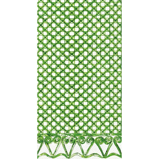 Paper Guest Towels - Botanical Cane Green - 16 Ct - Boston International