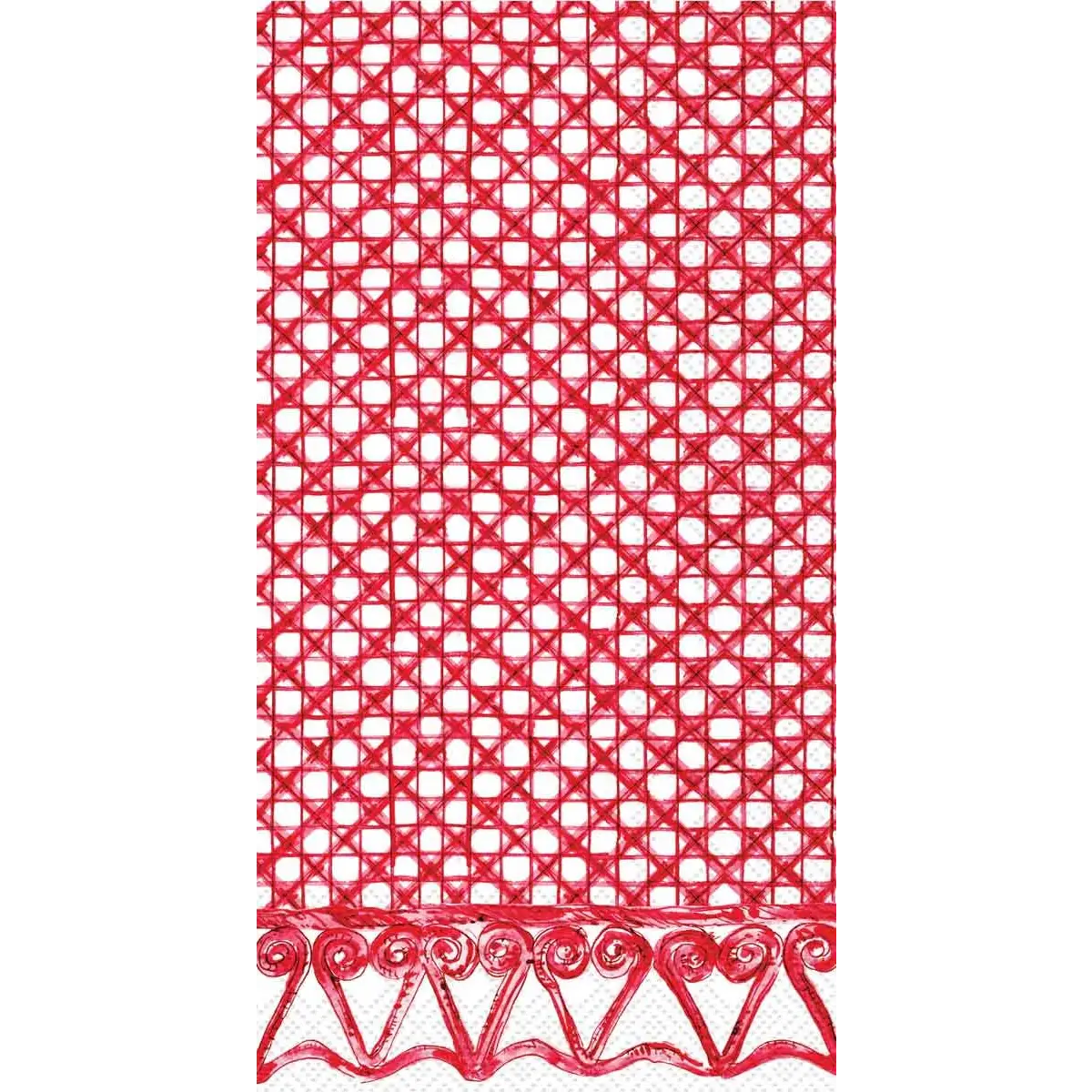 Paper Guest Towels - Botanical Cane Red - 16 Ct - Boston International