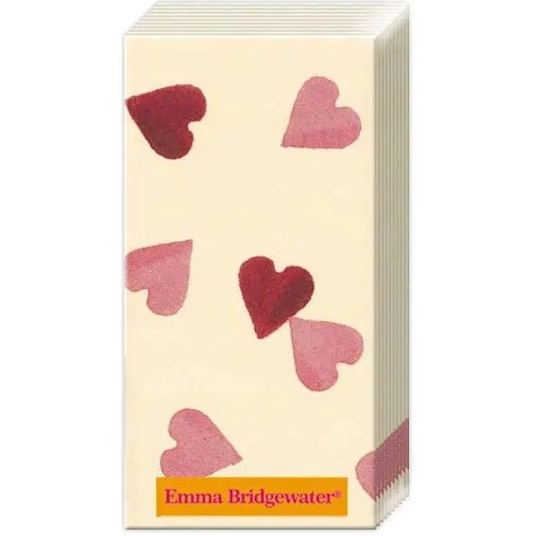 Pocket Tissues - Hearts by Emma Bridgewater - Pack of 10 - Boston International