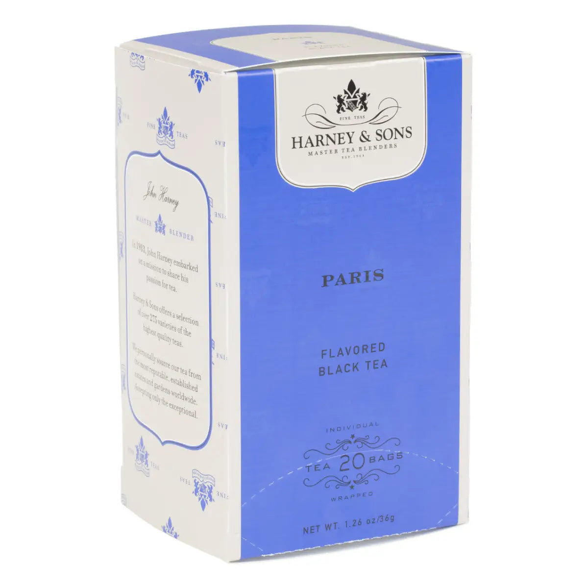 Paris Tea - Fruity Black - Teabags / Box of 20 Premium Teabags - Harney & Sons Fine Teas