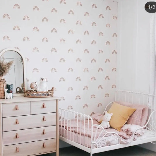 Parker Wallpaper - Kids Rainbows - by Erika Senneff - Loomwell Home Goods