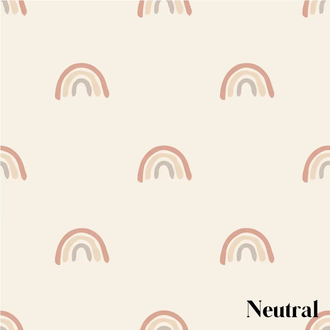 Parker Wallpaper - Kids Rainbows - by Erika Senneff - Sample 1 foot by 1 foot / Neutral - Loomwell Home Goods