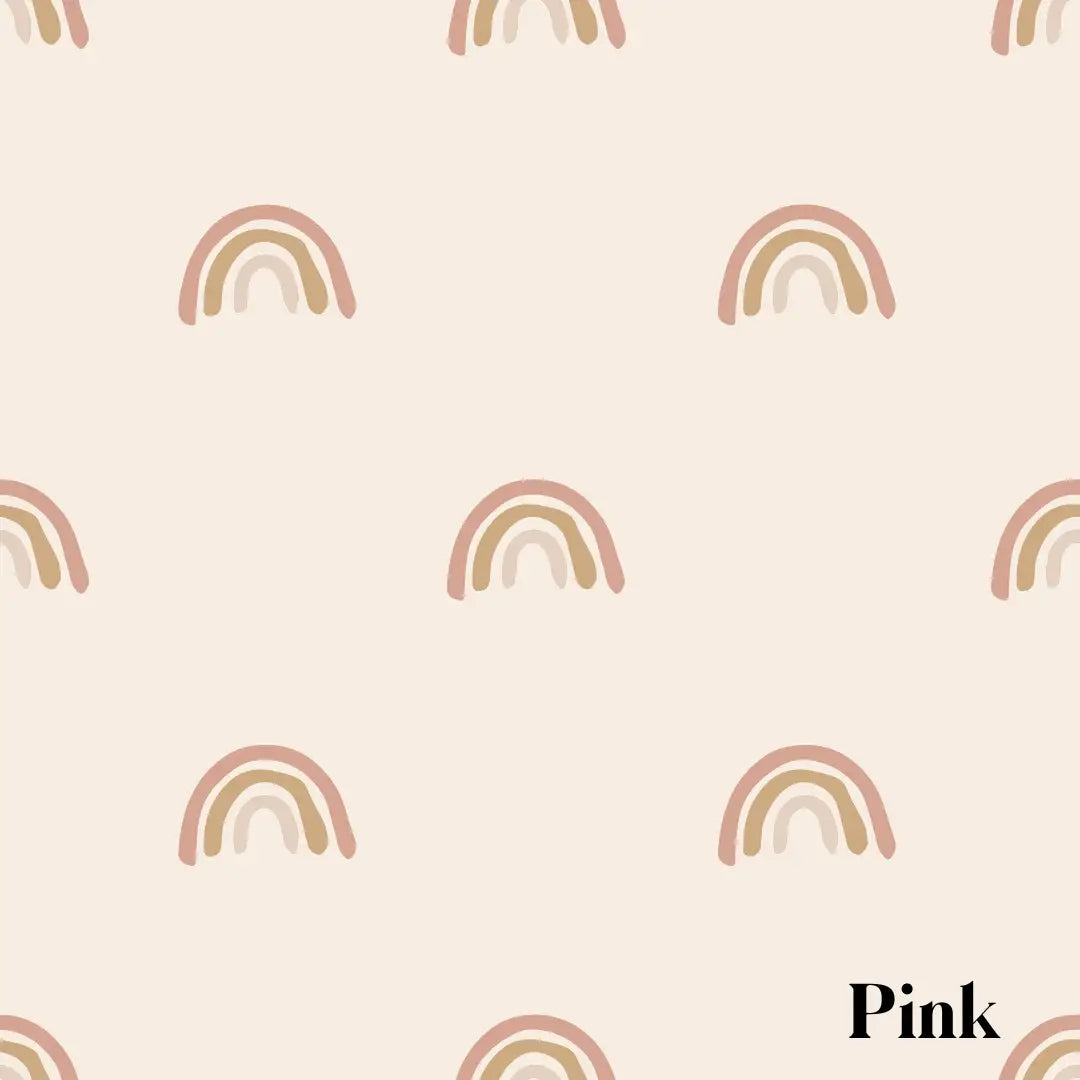 Parker Wallpaper - Kids Rainbows - by Erika Senneff - Sample 1 foot by 1 foot / Pink - Loomwell Home Goods