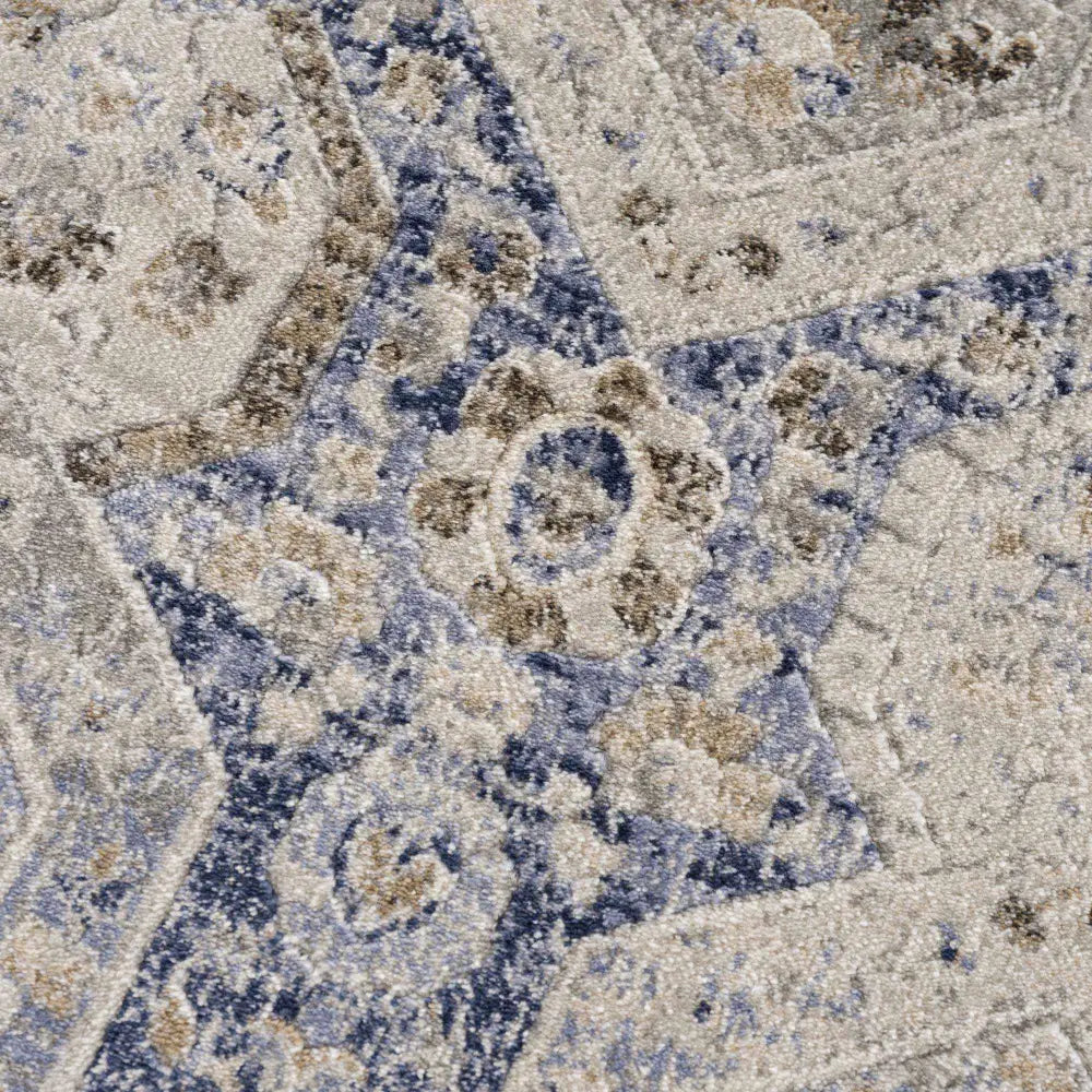 Parkerfield Blue Area Rug - 2’ x 2’11’’ Rectangle - Boutique Rugs