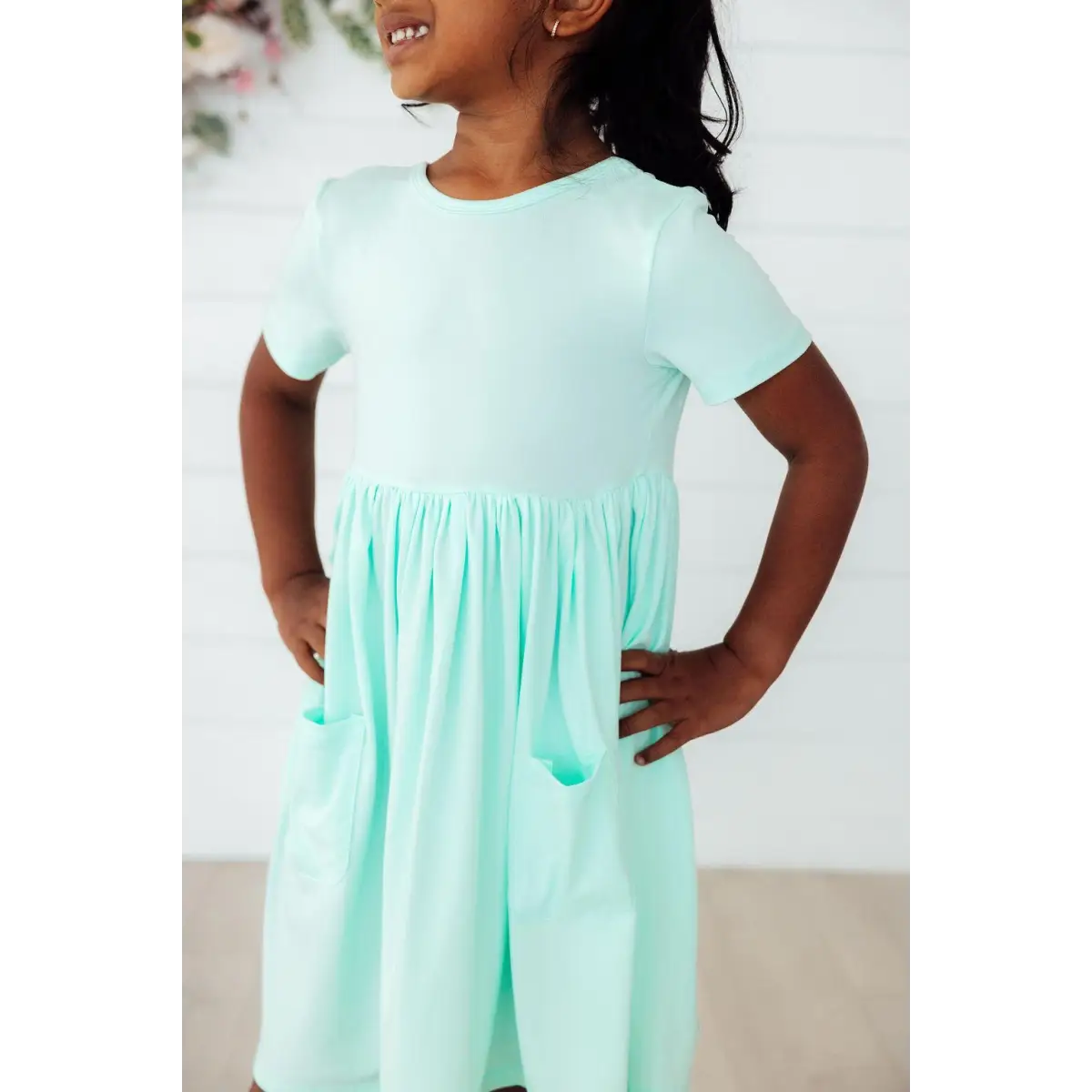 Pocket Twirl Dress - Pastel Green - Mila & Rose ®