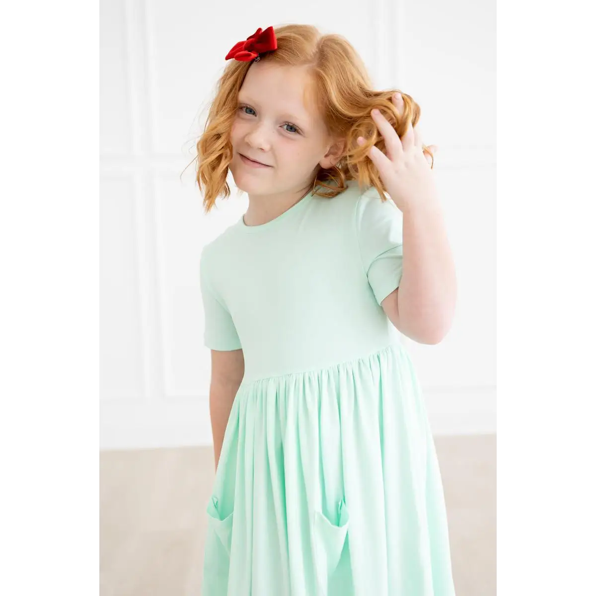 Pocket Twirl Dress - Pastel Green - Mila & Rose ®