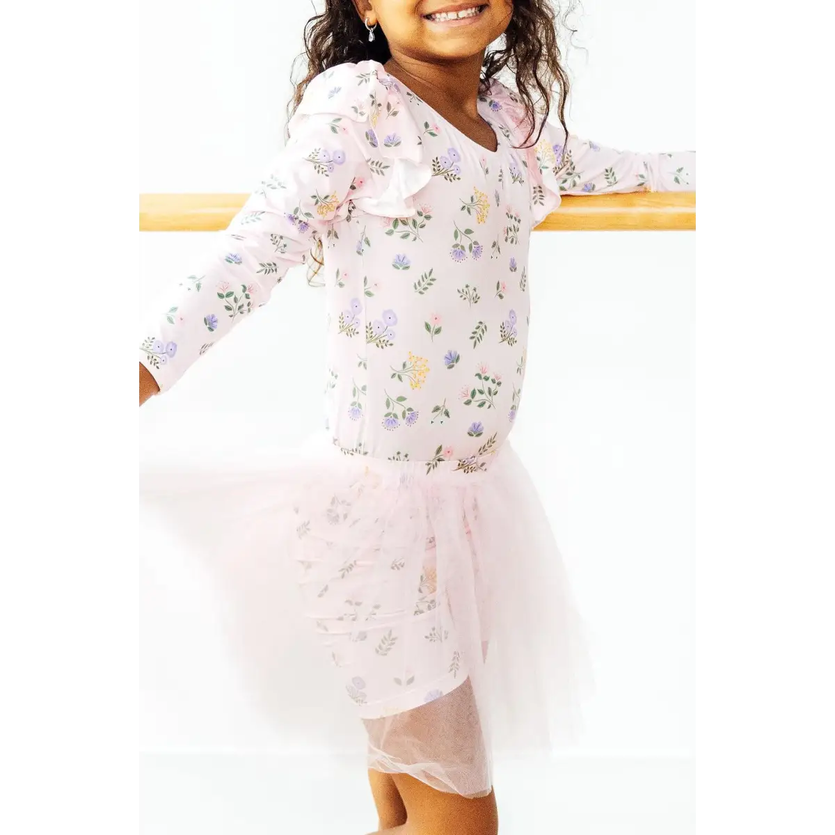 Pastel Petals L/S Flutter Sleeve Leotard - Mila & Rose ®