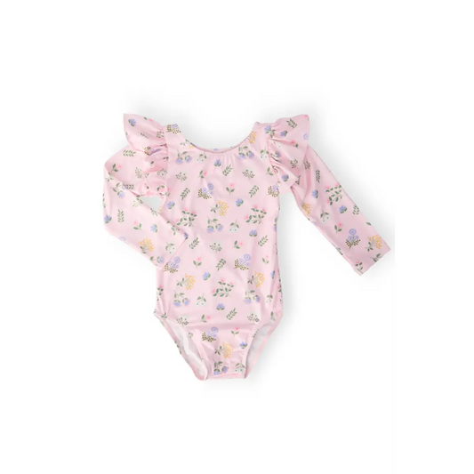 Pastel Petals L/S Flutter Sleeve Leotard - Mila & Rose ®