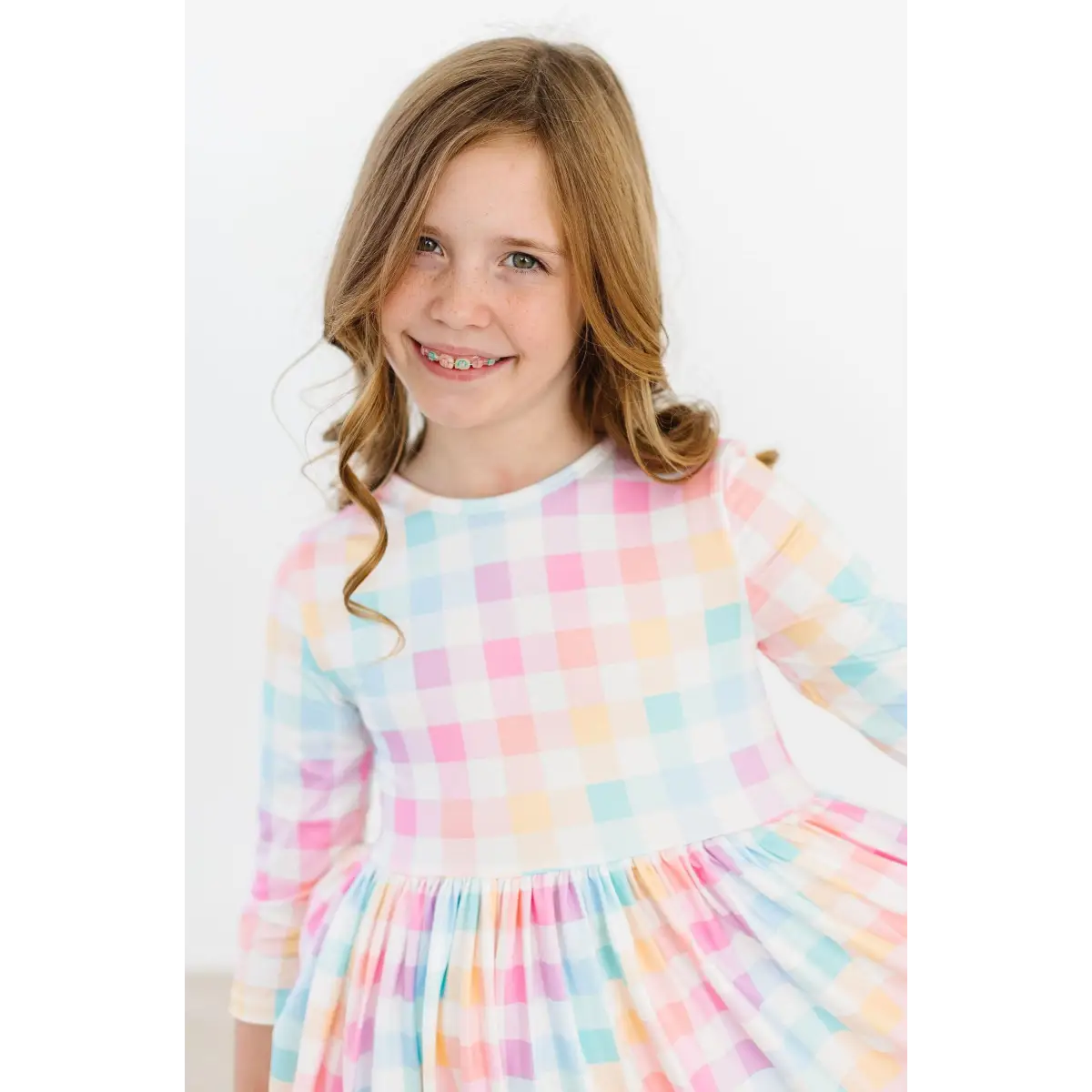 Pocket Twirl Dress - Pastel Plaid - Mila & Rose ®