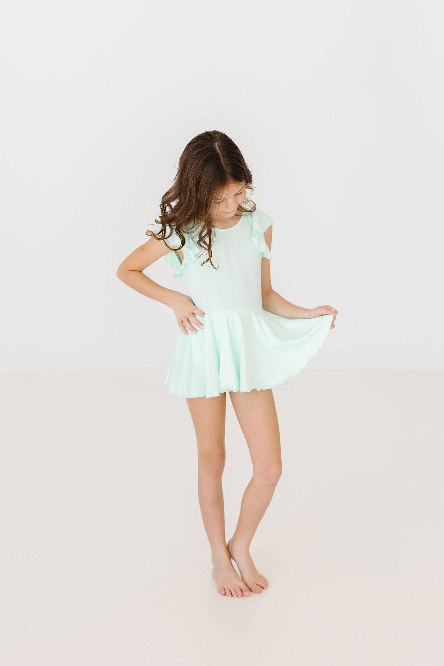 Pastel Green S/S Twirl Leotard