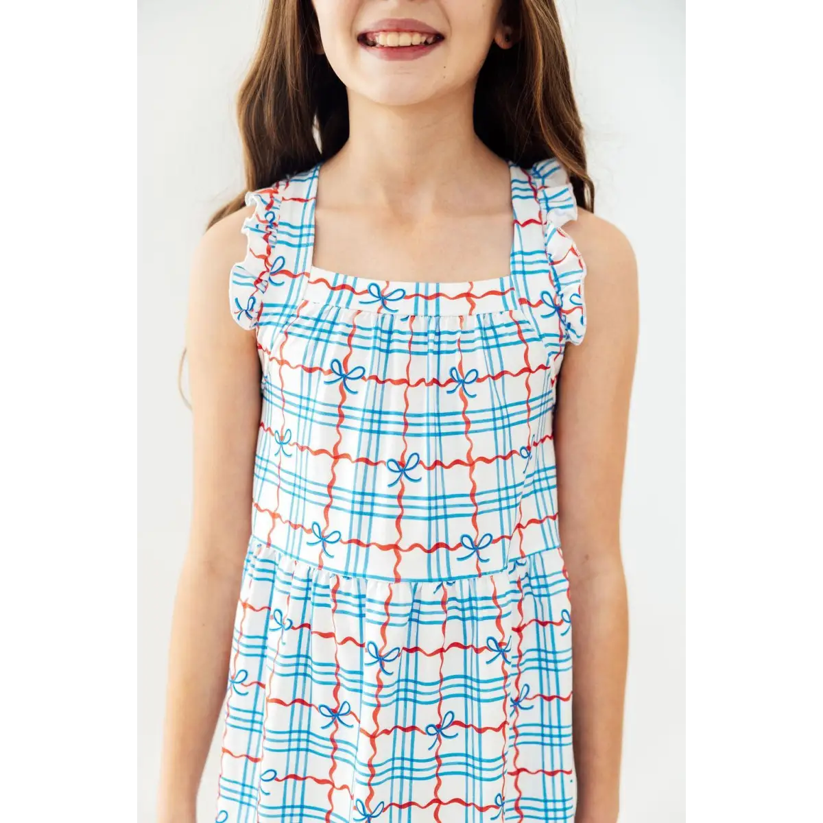 Ruffle Cross Back Dress - Patriotic Picnic - July 4th - 2T - Mila & Rose ®