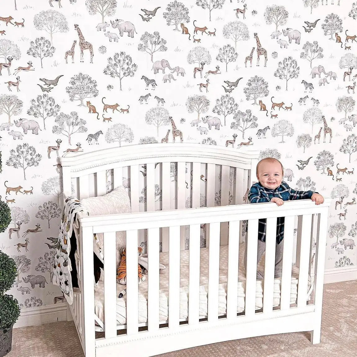 Patterson Wallpaper - Animals and Trees for Kids - by Clara Jean - Loomwell Home Goods