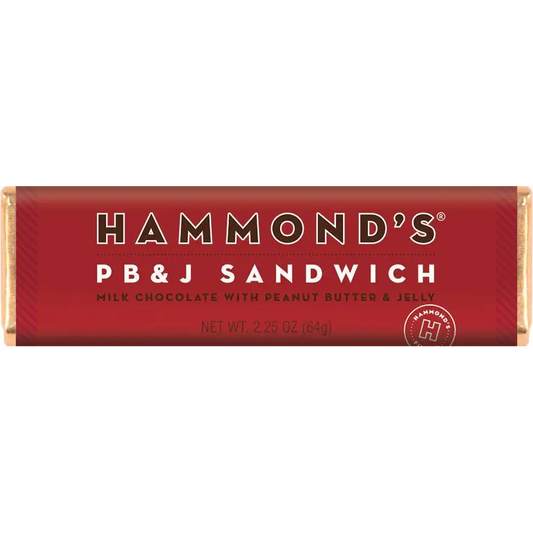 PB & J Sandwich - Milk Chocolate Candy Bar - Hammond’s Candies