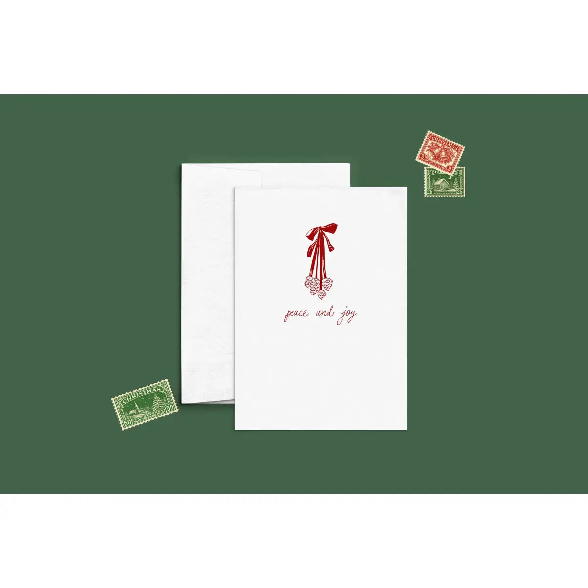 Christmas Card - Peace and Joy Letterpress - Cate Paper Co.