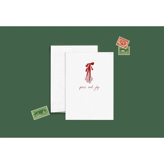 Christmas Card - Peace and Joy Letterpress - Cate Paper Co.