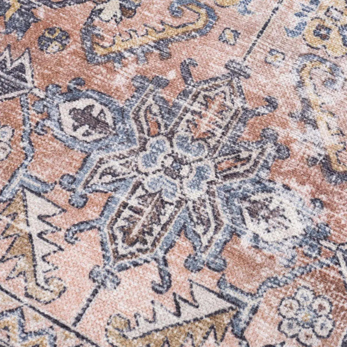 Peach Holi Washable Area Rug - 2’7’’x4’ Rectangle - Boutique Rugs