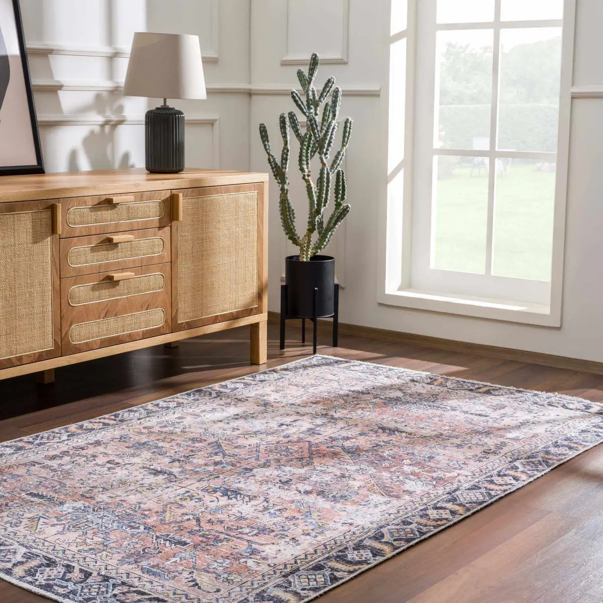 Peach Holi Washable Area Rug - 5’x7’6’’ Rectangle - Boutique Rugs