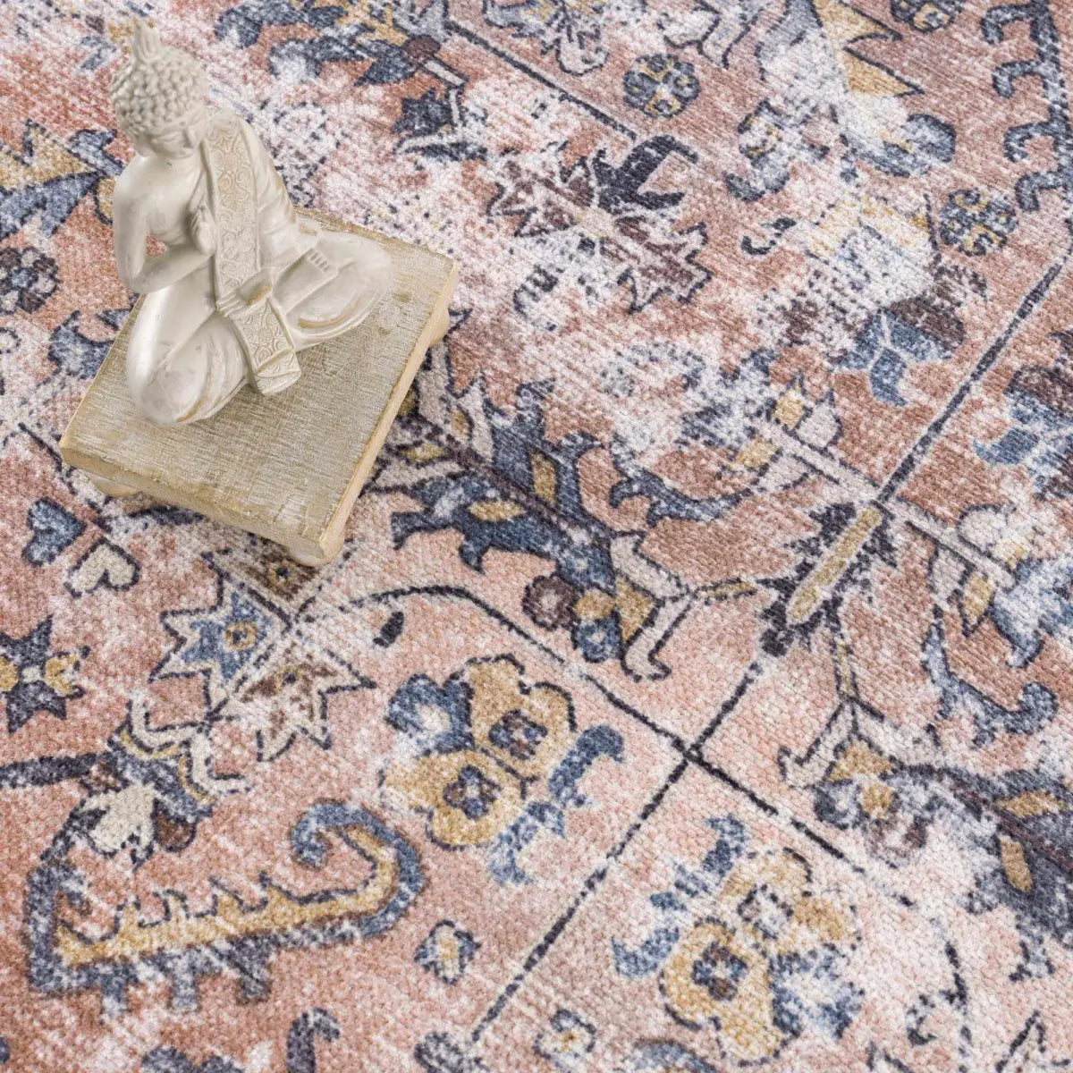 Peach Holi Washable Area Rug - Boutique Rugs