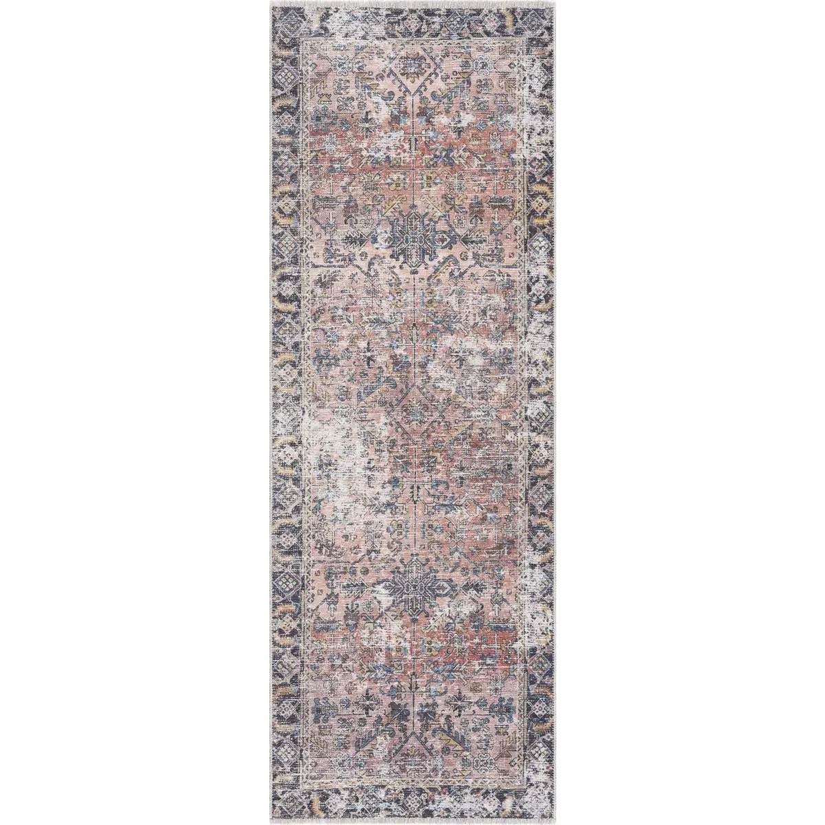 Peach Holi Washable Area Rug - Boutique Rugs