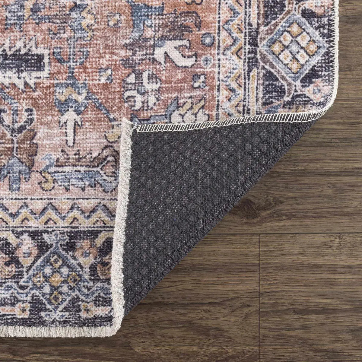 Peach Holi Washable Area Rug - Boutique Rugs