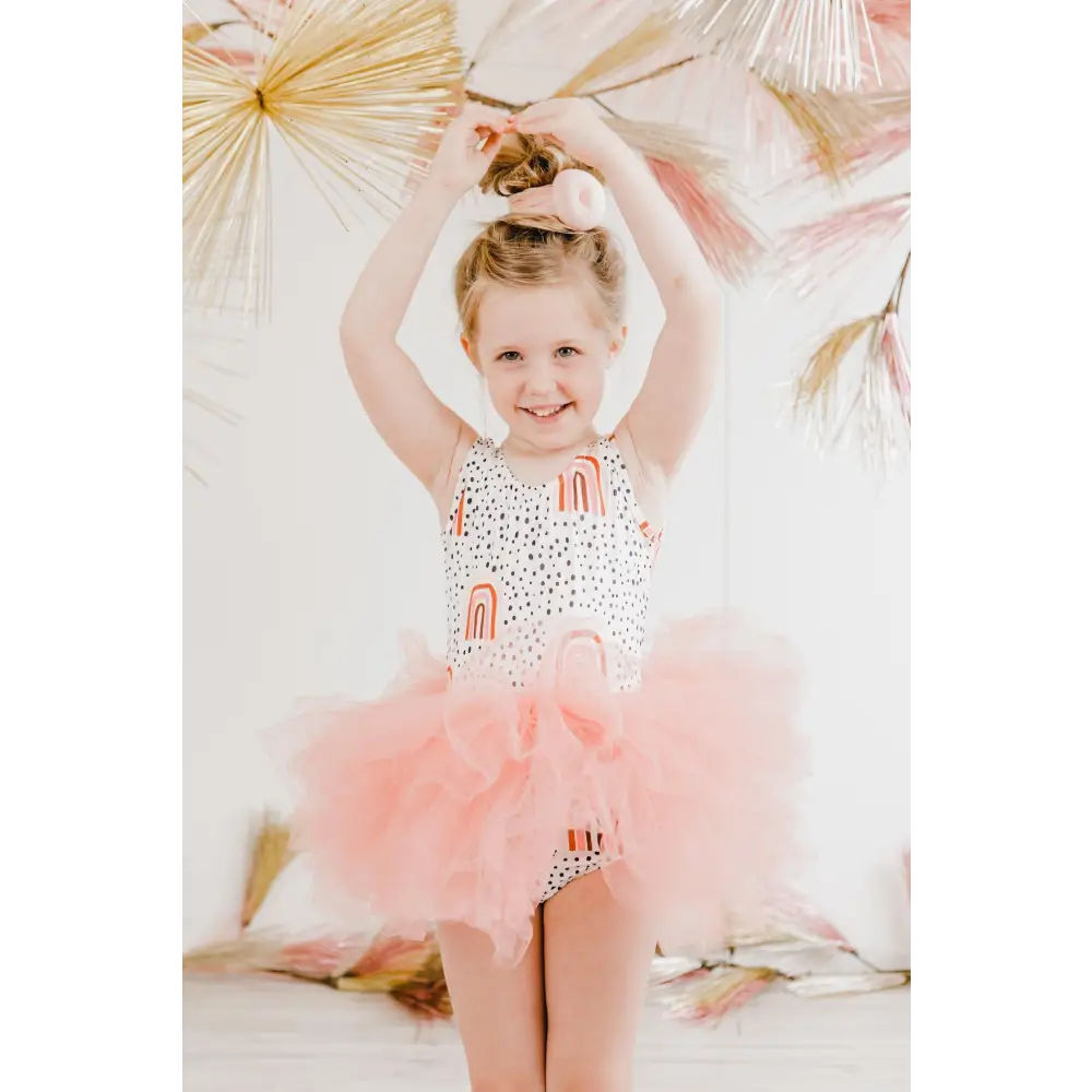 Peach Rainbow Tank Tutu Leotard - Mila & Rose ®