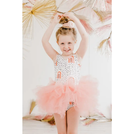 Peach Rainbow Tank Tutu Leotard - Mila & Rose ®