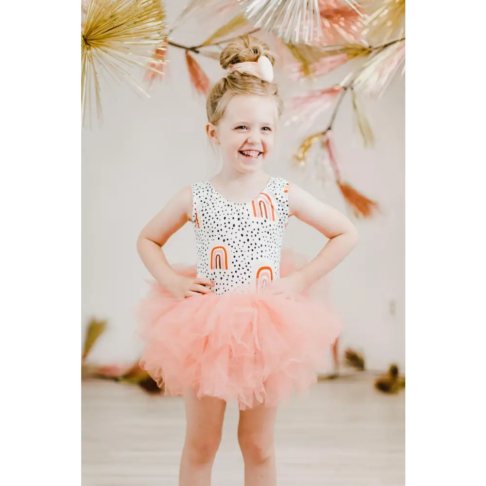 Peach Rainbow Tank Tutu Leotard - Mila & Rose ®
