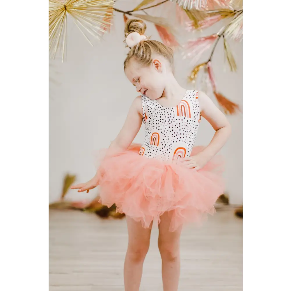 Peach Rainbow Tank Tutu Leotard - Mila & Rose ®