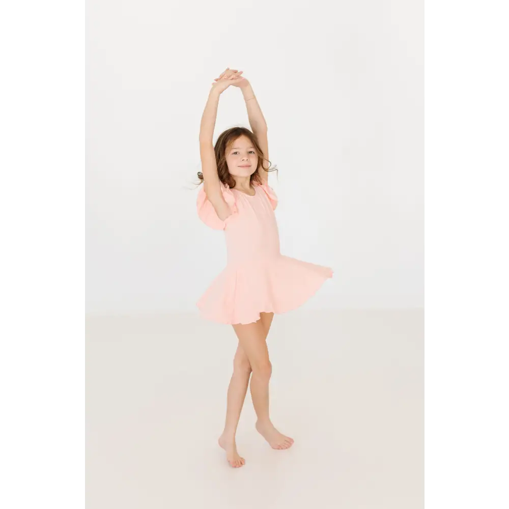 Peach S/S Twirl Leotard - Mila & Rose ®