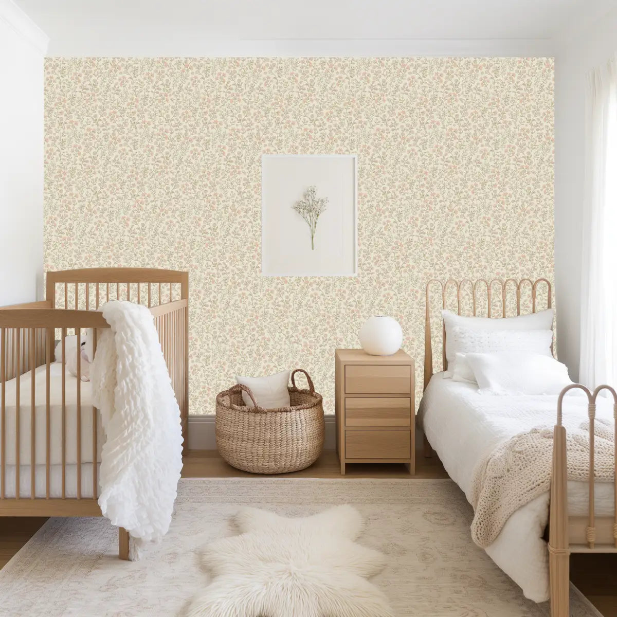 Penelope Wallpaper - Petite Flower Vines - by Bloomery Decor - Loomwell Home Goods