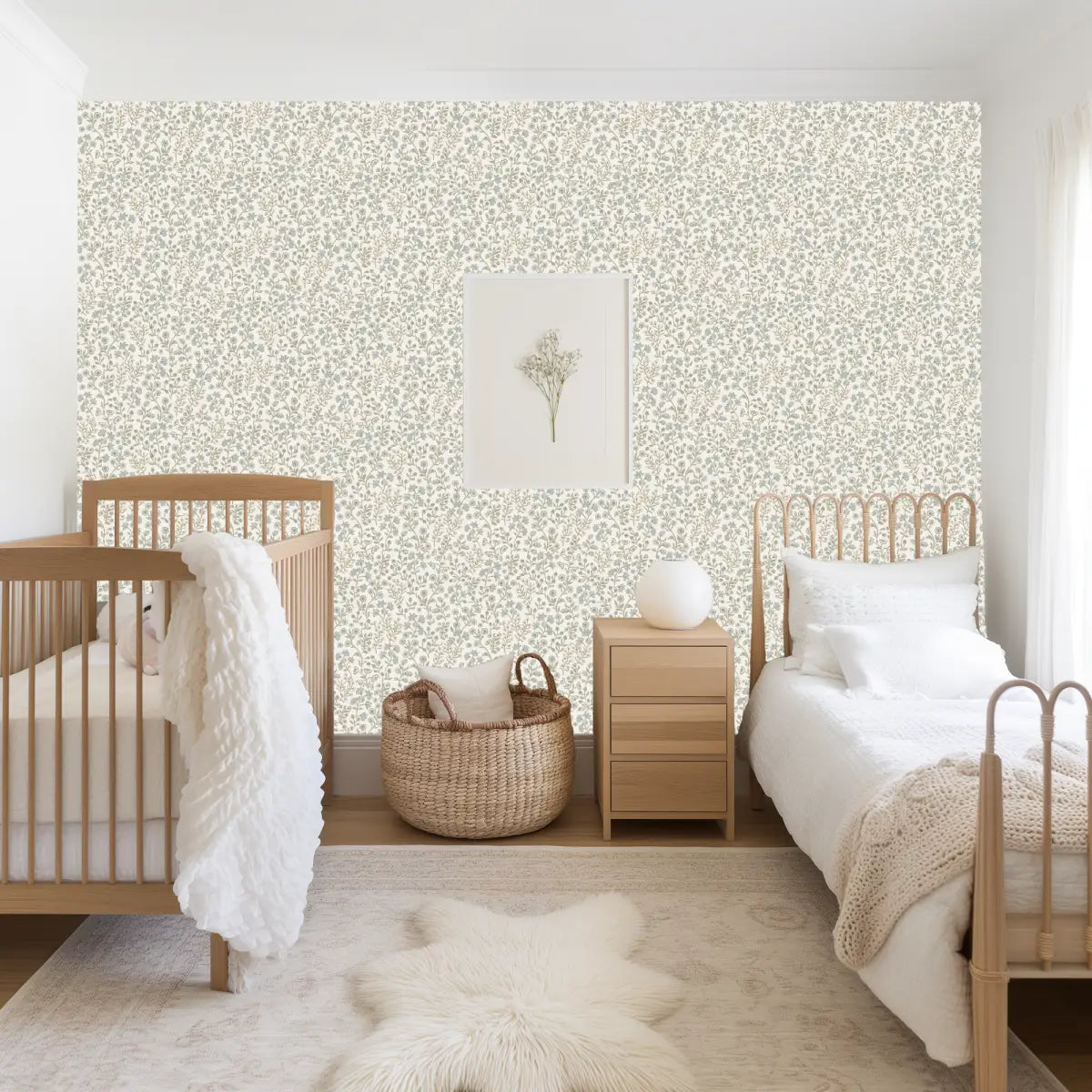 Penelope Wallpaper - Petite Flower Vines - by Bloomery Decor - Loomwell Home Goods